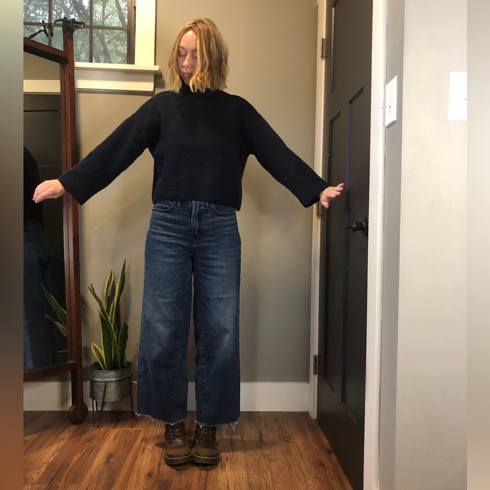 Zara Cropped Turtleneck Sweater